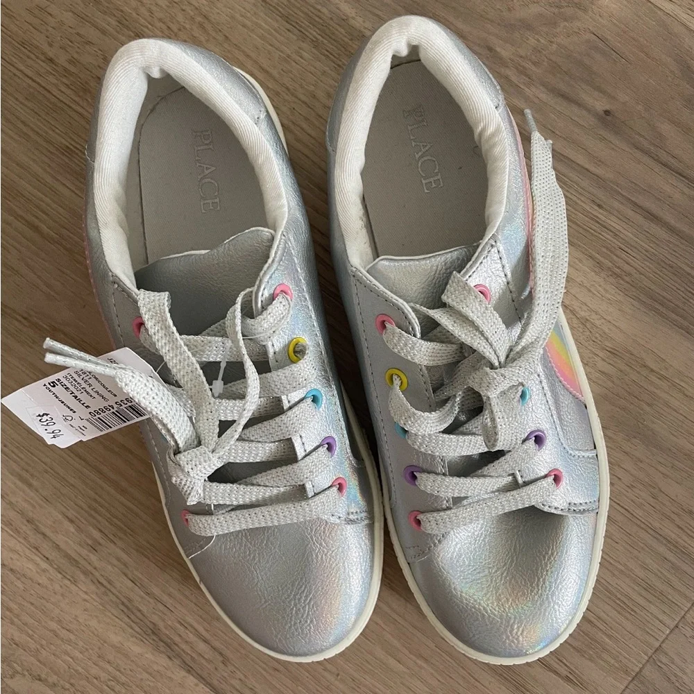 - Child’s Place Rainbow shoes silver size 5